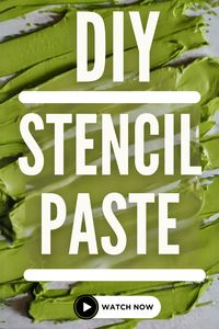 Tired of expensive stencil paste limiting your crafting projects?  Look no further!  This video unveils the secrets to making your own DIY stencil paste at home.  With just a few simple ingredients, you'll have a versatile paste that's perfect for creating stunning stenciled artwork, home decor, and more!  Click here to watch the full tutorial and discover the endless possibilities of DIY stencil paste! #diycrafts #stencilingmadeeasy