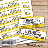 Printable Reese's Thank You Gift Tags | Coworker, employee, boss, assi – Chevelly Designs