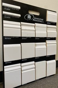 Here's the most popular baseboards that we use...when we install flooring you have the option of new baseboards, or new quarter round/base shoe.