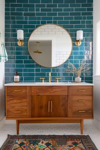 Use tiles and decor to create a stunning mid-century modern bathroom with these tips and ideas.