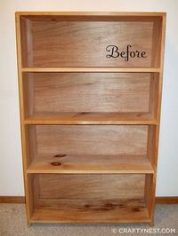 Plain bookshelf = fancy DIY china cabinet