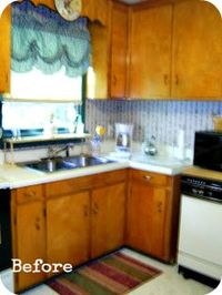 Kitchen Remodel on a Budget: Modern Cottage A good post to refer to when we go to redo our kitchen cabinets....