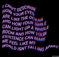 world isnt falling apart. even the universe is. fiz poemas comparando galáxias inteiras a ti mas, agora, percebo... nem elas podem ser comparadas a ti, dear. you are sm more.