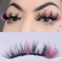 PRICES MAY VARY. 1.【PREMIUM VEGAN MATERIAL OF EYELASHES】-Our 3D Color Sparkly Glitter Lashes is handmade of 100% premium vegan faux mink hair, the full produce procedure of our eyelashes is completely Cruelty Free. The soft lashes length is 18mm, this perfet length will fit for all eyes’ shape make up. 2.【SPECIAL HIGHLIGHT COLOR DESIGN OF EYELASH】-Our 3D Color Sparkly Glitter Lashes was designed by professional R&D team, they add a pop of glitter sparkly highlight color to black lashes strip, it