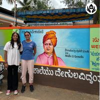 This wall teaches children more about India's fight for independence. Join Uplift a School and support quality education throughout rural India. #charity #upliftaschool #india #school