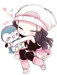 Piplup and Dawn. I didn't save this, nor do I take credit for it.