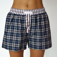 Handover short unisex high-waisted boxer briefs, with elastic waist and front buttoning.