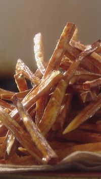 Battered sweet potato fries are a delicious alternative to ordinary fries.