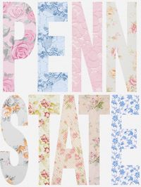 Add a touch of charming elegance to your dorm or college home with this dainty, coquette floral Penn State poster, perfect for showcasing your school spirit.