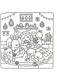 Fuzzy Hygge: Cute and Cozy Coloring Book for Adults & Teens 24