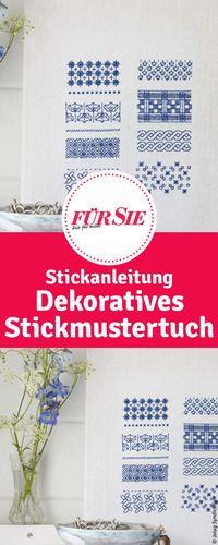 Stickmustertücher sind absolute Hingucker, die jedes Wohnzimmer optisch aufwerten. Hier erfahrt ihr, wie ihr aus einem weißen Tuch ein echtes Deko-Highlight zaubert.