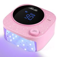 PRICES MAY VARY. 【Dual Light Source & Fast Curing】With powerful 54W output and dual light source(365nm+405nm) featuring 36 lamp beads, Belle uv led nail lamp ensures efficient and uniform curing for all nail art gels, making your nail art durable. This UV light for gel nails will not hurt your eyes or tan your skin, suitable for a wide range of gel applications 【Manual Knob Button & 4 Timer Settings】Belle UV Nail Lamp use manual knob button, make it more easy and convenient to operate when weari