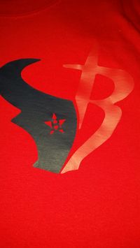 Houston Texans, Rockets & Astros Logo on mens shirt, also available in womens