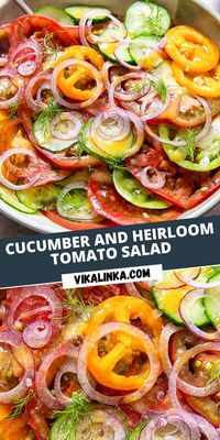 Get the most out of summer produce by combining simple and quality ingredients in this flavour packed cucumber and tomato salad. Dressing your garden vegetables with an easy vinaigrette is all you need to let the ingredients shine.