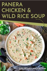 Our Panera chicken & wild rice soup recipe is creamy, hearty, and flavorful. Our copycat homemade version is made in one pot with fresh ingredients that are pantry staples, and is so comforting on a cold day. Gluten free friendly and no slow cooker required.