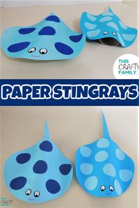 Paper stingray craft for kids. a fun under the sea animal craft idea for preschoolers! #oceancrafts