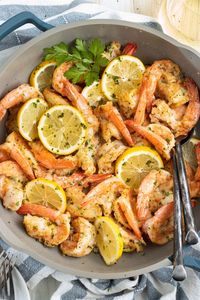 Lightly breaded shrimp cooked with a succulent lemon and buttery wine sauce, shrimp francese is a delicious classic Italian-American dish. Serve it over linguine or rice, this restaurant-quality dish is impressive, yet super easy to make!