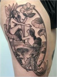 Mermaid Fairy Tattoo: