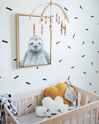 ☺️we love you a sloth 🙈 • #babyletto Origami mini crib + Madison glider • ���