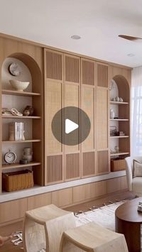 Divine Design Decor on Instagram: "For those of you that do NOT want to look at your TV set…this ones for you @houseofchais 💪 . . . . . . . . . . . . . . . . . . . #tvcabinet #cabinetdesign #viralreel #walldecor #organization"