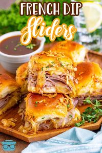 A fun twist on a classic sandwich, these French Dip Sliders are a deliciously easy appetizer or dinner idea for any day of the week!