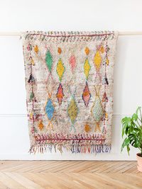 Vintage Moroccan Boucherouite Rug, "The Lucy," Rag Rug, Berber Rug, Entry Rug, Colorful Rug, Bohemia