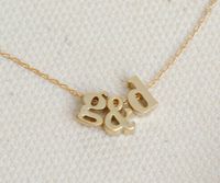 Three Initial Necklace GOLD Personalized by SilverLotusDesigns, $42.00.