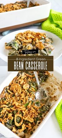 Easy 8-Ingredient Green Bean Casserole via @tastillyb