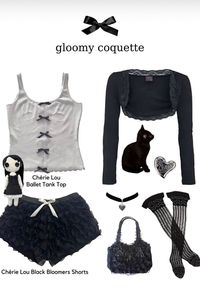 #darkcoquette #coquette #bloomershorts #gloomycoquette