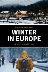 How to pack for winter in Europe in only a carry-on. #travel #packing #Europetravel #backpacking #carryon