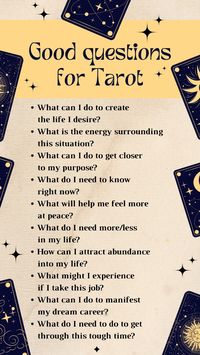 Tarot cards are an ancient form of divination. Asking the cards questions resulting in true insights is an art that anyone can learn, which starts first by asking the right questions. By asking the right type of question, it’s the best way to get a helpful reading.