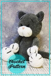 Black crochet cat amigurumi PDF Free pattern - Amigurumiday