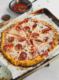 Keto Pizza with Spaghetti Squash Crust - Oh Sweet Basil