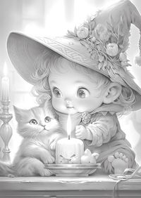 Excited to share the latest addition to my #etsy shop: Cute Baby Witch, A grayscale coloring Book of 25 beautiful Illustrations. Portraits and Adorable Witchy Scenes. PDF in Instant Download https://etsy.me/47tGouc #grayscalecoloring #coloringbook #coloringpages #fantasycoloring #grayscale #digitaldownload #coloringpdf #pdfcoloring #witchcoloringbook