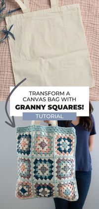 A Quick Canvas Bag DIY: With Granny Squares!