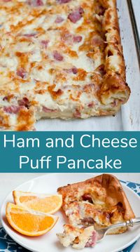 Ham and Cheese Puff Pancake for a Holiday Breakfast - Make and Takes