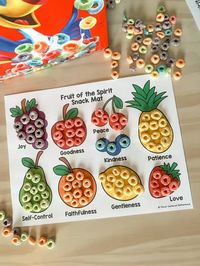 Fruit of the Spirit Fruit Loop Snack Mat Activity English AND Spanish