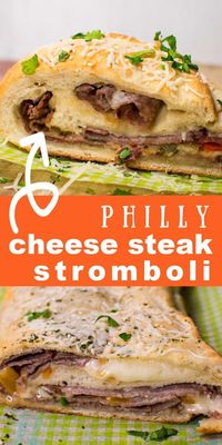 Score! Try our delicious Cheesesteak Stromboli – capturing all the goodness of classic Philly Cheesesteak Sandwiches, but rolled up in frozen dough and baked into something new! It's a simple recipe using ingredients you likely have on hand, making it easy to whip up. It's the perfect addition to your game day party!