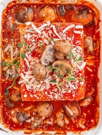 Baked Tofu with Mushrooms - Sandra's Easy Cooking