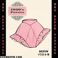 Vintage Sewing Pattern 1950's Ruffle Panties in Any Size