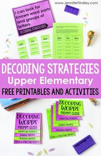 Students in 4th and 5th grade still need decoding strategies and instruction. This post shares my go-to decoding strategies with free introductory activities (and a free decoding prompt guide for teachers!)