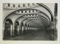 Meyer, Hannes Interior view of Mayakovskaya subway station platform, Moscow, 1938-1954