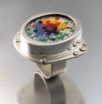 Amazing embroidered ring by artist Jess Todd http://jesstoddstudio.com