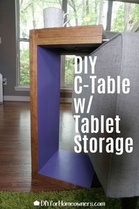 How to Make a Sofa C-Table With Built in Storage | Hometalk