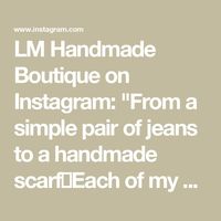 LM Handmade Boutique on Instagram: "From a simple pair of jeans to a handmade scarf🌟Each of my handmade scarves is crafted with care. 
With a cool bohemian vibe, hand stitched,
soft, cozy, and one-of-a-kind. 
🌟 click the link bio to get yours

#denimstyle 
#denimfashion 
#handmadescarf
#upcycledfashion 
#lmhandmadeboutique 
#handmadefashion
#lifeistooshorttowearboringclothes 
#crochetfashion 
#SlowFashion 
#etsyhandmade"