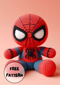 Free Crochet Spiderman Amigurumi Pattern