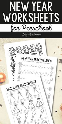 Celebrate the upcoming New Year with your homeschooler by turning these winter months into a fun learning opportunity. Add some sparkle to your festive season with these printable New Year Worksheets for Preschool that will engage your children, help them learn about counting, colors, matching and more. Let's get started and make this winter season more informative and fun-filled!