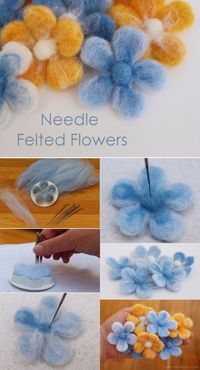 Craft me Happy!: Easy Needle Felted Flowers