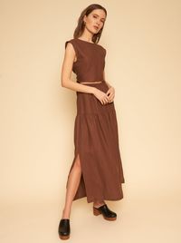 Millie Skirt/Dress - Chocolate Linen – For Days