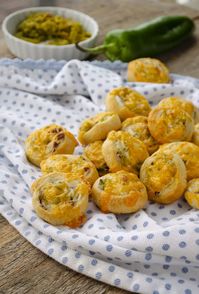 Green Chile Puffy Pinwheels Appetizer